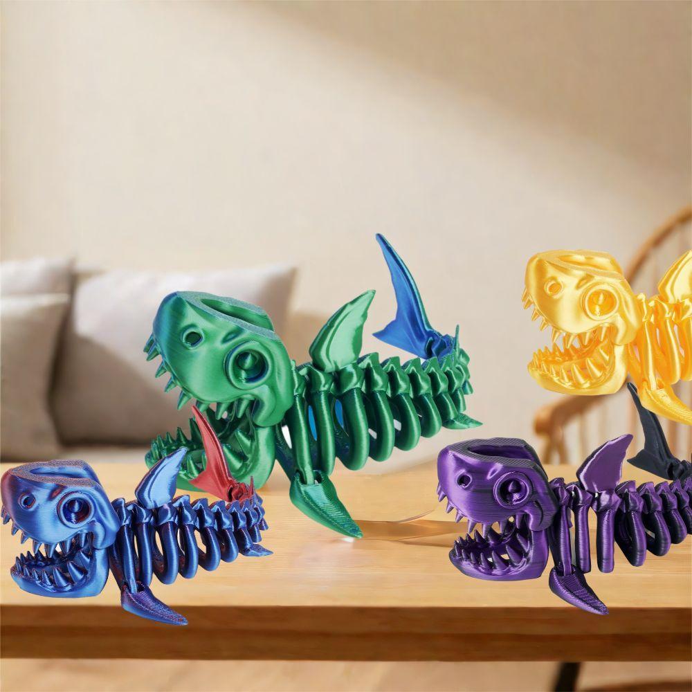 Многосуставная Подвижная 3D-печатная Модель Акулы Ручной работы Имитация Акулы Настольное Украшение
