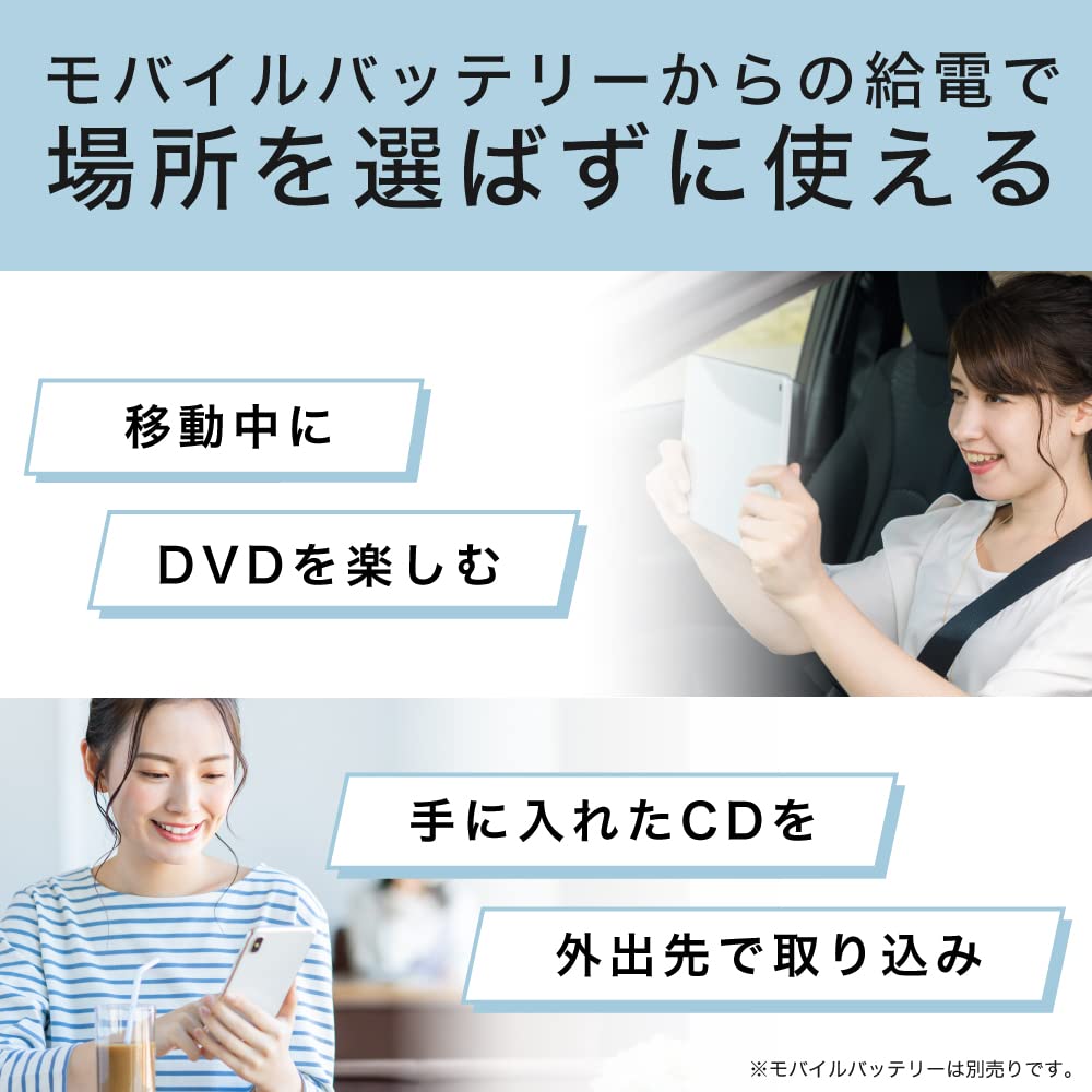 Buffalo Recorder Model microSD Compatible Compatible White Rakureco+ DVD/CD Wi-Fi iOS/Android RR-PW2-WH/N