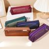 Retro Color Portable Storage Pencil Case, Large Capacity Mesh Pencil Case, Transparent Bag for Student Exam and Study Stationery