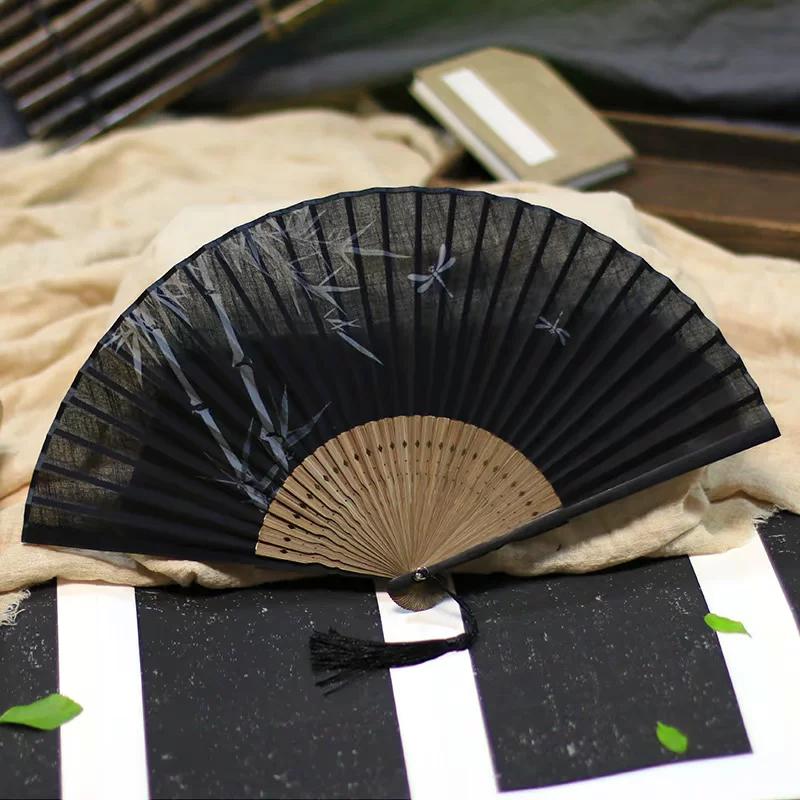 Chinese Style Han Costume 6-Inch Small Fan Folding Fan Fairy Chinese Ancient Style Women's High-Looking Summer New Chinese Style Folding Fan