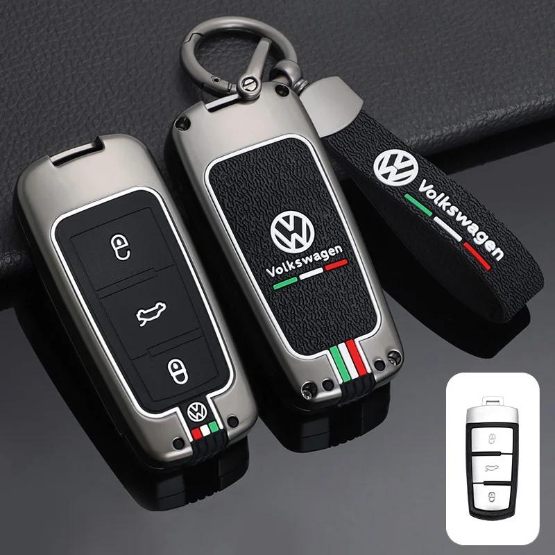 VW GTI GOLF 2026 Hot For VW VOLKSWAGEN Zinc Alloy Leather Car Remote Key Cover Case Shell For Volkswagen VW Passat B6 B7 Magotan