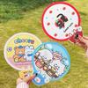 Cute Cartoon Capybara Folding Fan Portable Small Fan With Handle Fan Summer Refreshing Outdoor Mini Round Fan Student Gift