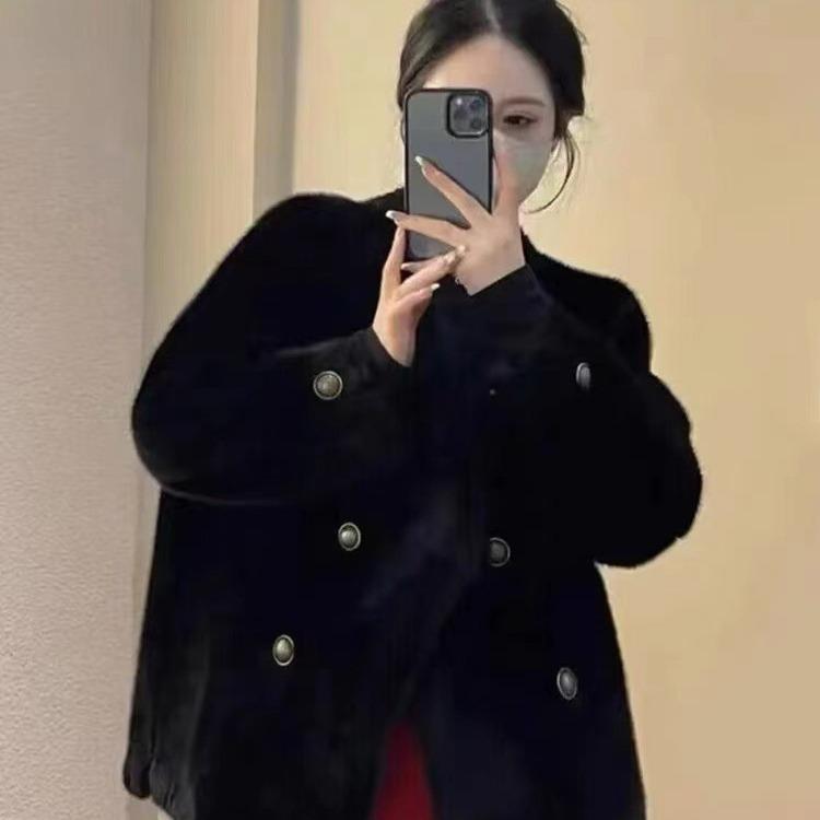 New Fur Coat Women Mink Long Plush Short Mink Top 2023 Winter