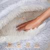 Кровать-гнездо Pet Shell, теплая, успокаивающая пещера для кошек с капюшоном, полузакрытая, с пушистой плюшевой подкладкой, круглая кровать для маленьких и средних питомцев