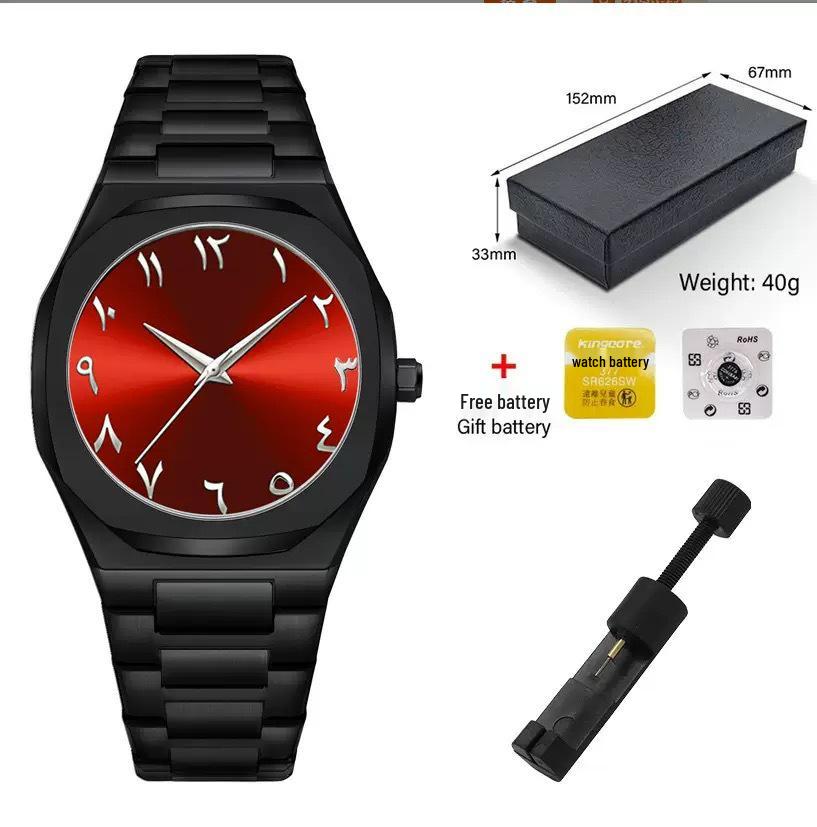 Мужские кварцевые часы высокого класса с арабскими цифрами – Элегантный деловой дизайн