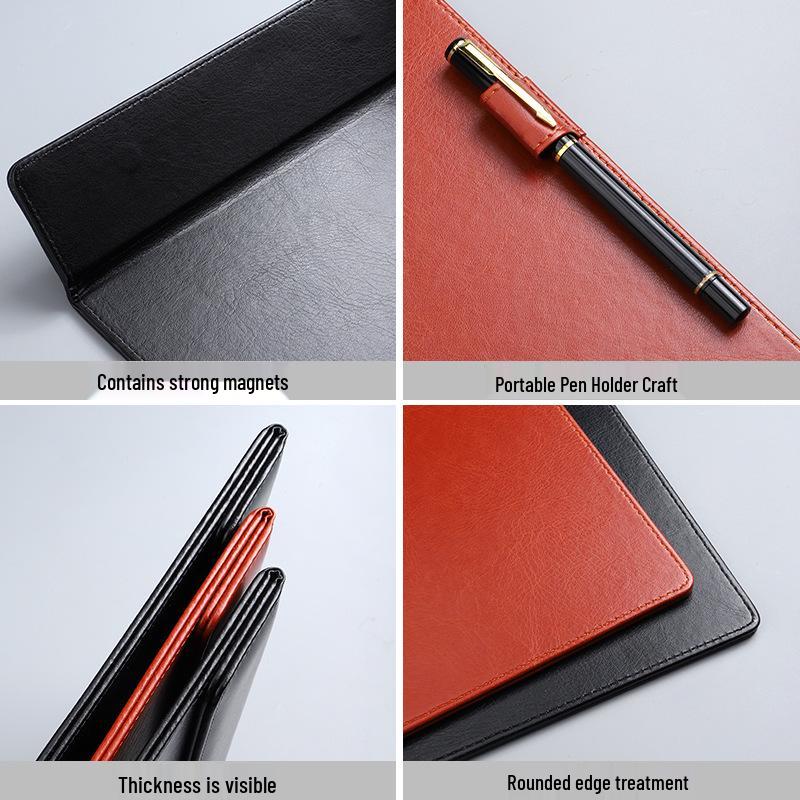 Деловой кожаный планшет формата А4 с магнитной застежкой и возможностью нанесения логотипа