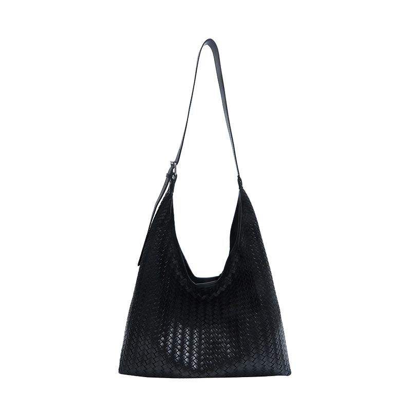 Retro Woven Pattern Bag Women's Autumn and Winter Commuter Shoulder Bag Casual Large-capacity Tote Bag