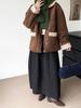 Winter Hot Cocoa Retro Suede Fur Coat - Women's Warm Top 6002