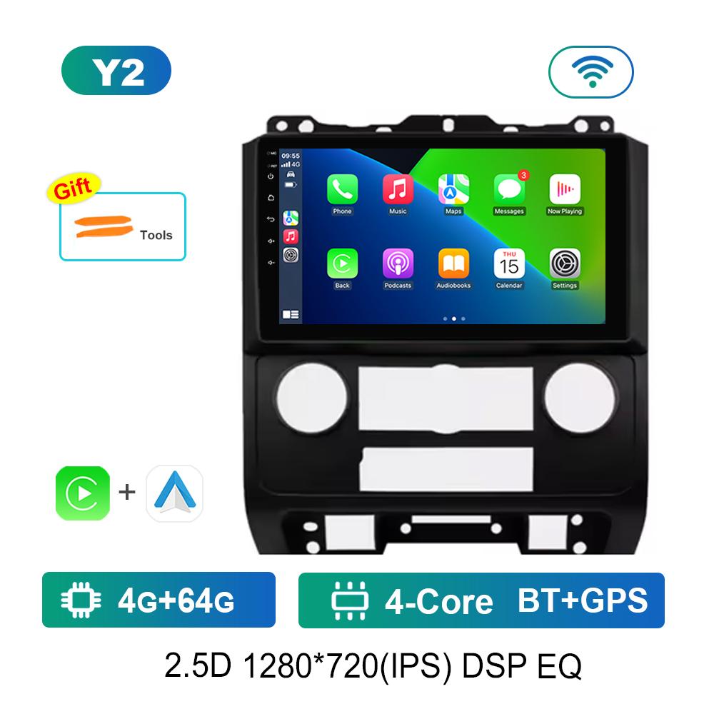 9'' Автомобильный видео мультимедийный плеер DSP Стерео для Ford Escape 2007 - 2012 Carplay ОС Android WiFi GPS 4G Bluetooth Разделенный экран