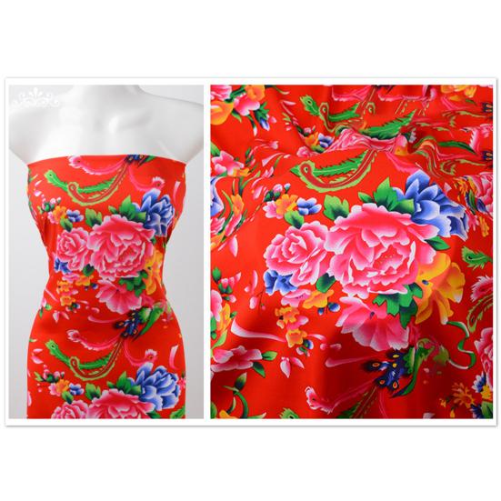 Ткань с цветочным принтом, северо-восточная традиционная лоскутная ткань с цветочным принтом, разноцветная хлопковая ткань для шитья, поделки своими руками