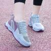 New Spring Autumn Mesh Shoes Breathable Women Flats Lace Up Soft Bottom Comfortable Footwear Non Slip Running Sneakers