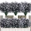 UV-Resistant Artificial Lavender Bouquets - Vibrant  Floral Arrangements for Outdoor Garden, Porch, Window Sill, Home Decor