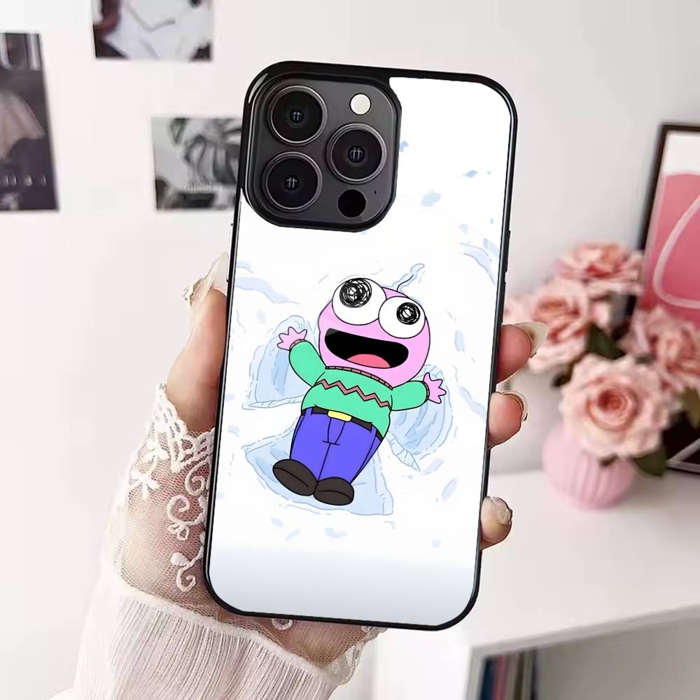 Мультяшный чехол для телефона S-Smiling friends Для iPhone 17 16 15 14 13 12 Pro Max Plus для Magsafe Зеркальный Беспроводной Магнитный Чехол