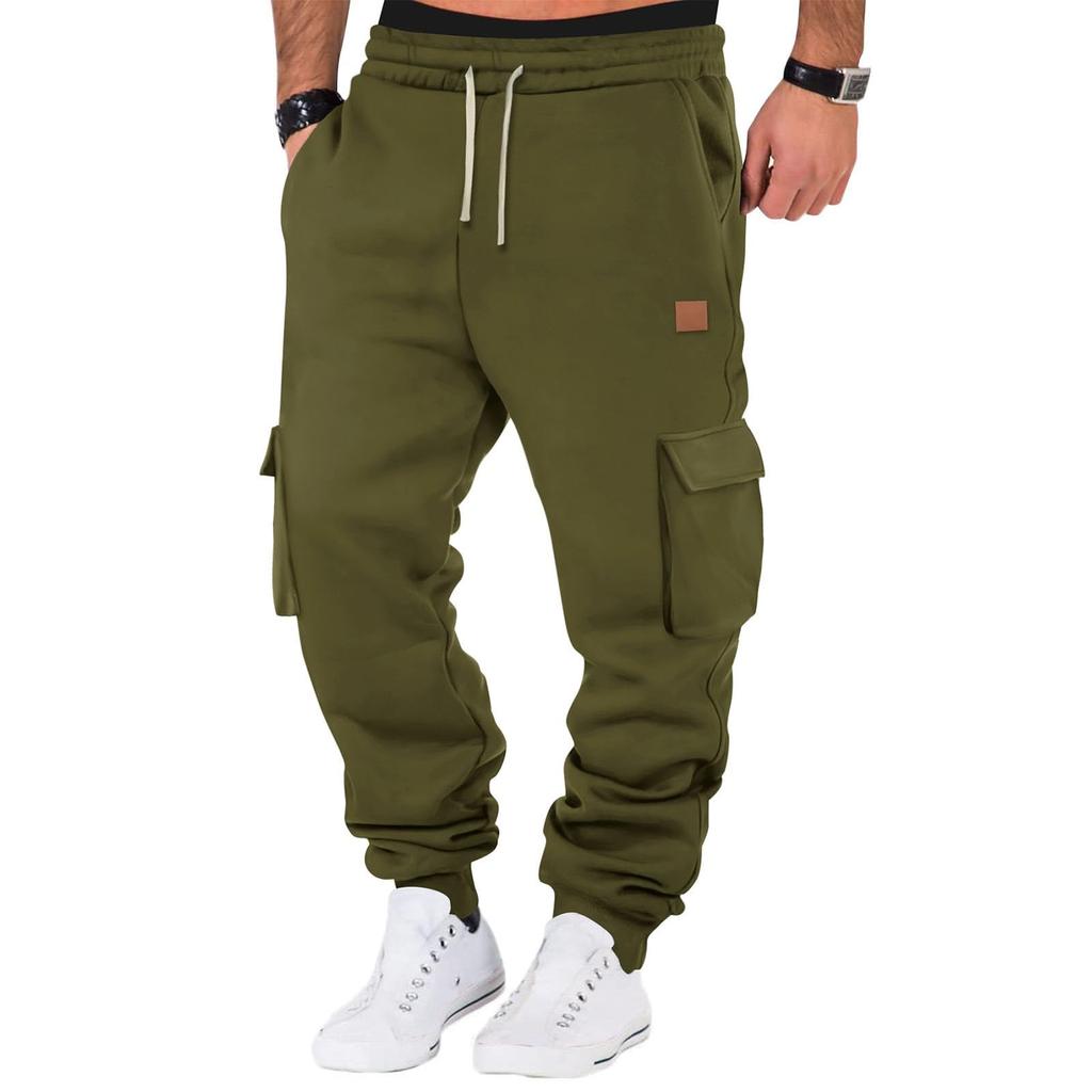 Men'S Sports Pants Running Pants Outdoor Pocket Work Pants Casual Pants
