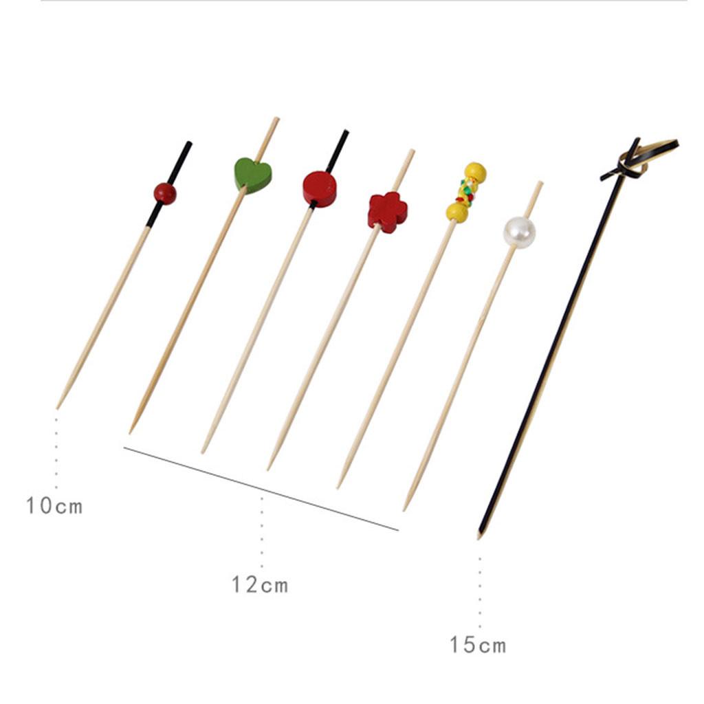 100pc Pick Buffet Fruit Fork Party Dessert Stick Cocktail Skewer