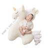 H3CD Мультяшная лошадь с одним рогом Реквизит для фотосессии новорожденных Помощь в позировании для детской фотографии Создание воспоминаний Дома или в студии