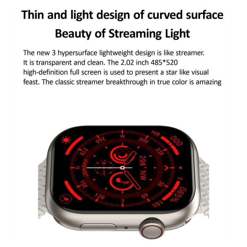 Rainbuvvy HK9 Pro Браслет Смарт-часы 2,02 дюйма OLED 410x494 LC11S BT 5.1 IP67 Водонепроницаемый Поддержка Bluetooth Вызовы Отслеживание Шагов Мониторинг Сна