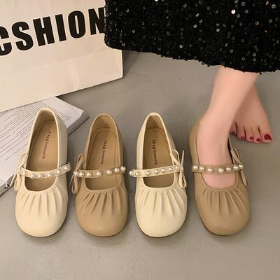 Одиночные туфли женские с плоской подошвой 2025 года, весна и лето, новая мягкая подошва, ноги не устают, одна педаль, одиночные туфли женские с юбкой и неглубоким горлом, одиночные туфли