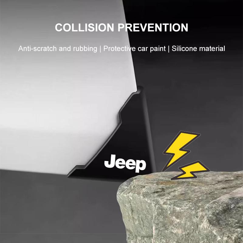 2 шт. Силиконовые защитные накладки на углы дверей автомобиля, предотвращающие столкновения, для Jeep Renegade Compass Grand Cherokee Wrangler Jk Gladiator