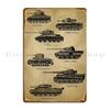 Ww Ii Tanks Metal Sign Rusty Iron  Garage Create Cinema Tin Sign Poster