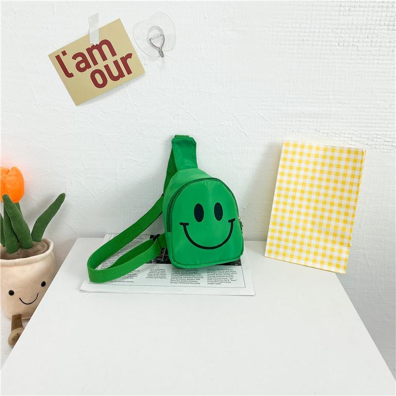Японская свежая детская сумка-грудь с рисунком в виде смайлика в корейском стиле, симпатичная сумка-мессенджер для девочек, модная мини-сумка для мальчиков с диагональной перекладиной