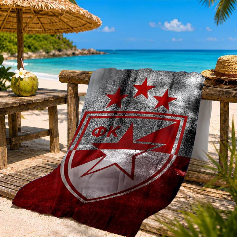 Пляжное полотенце Crvena Zvezda, Быстросохнущее, Легко в уходе, Подходит как для фитнеса, так и для пляжного отдыха, Спортивный незаменимый аксессуар