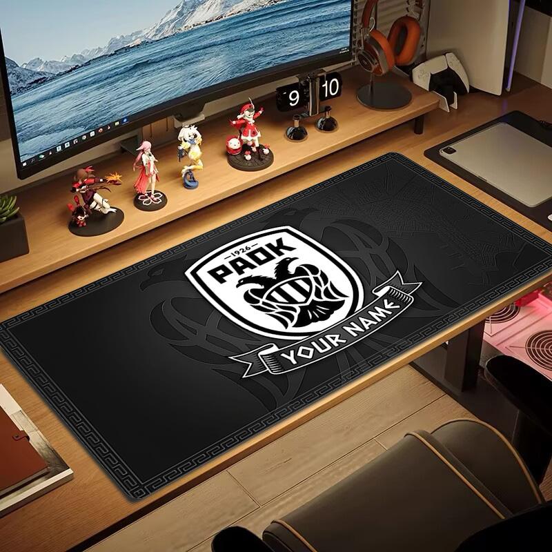PAOK Thessaloniki Print Cushion Non-slip Laptop Tablet Big Mousepad XXL Mat Mini PC Playmat With Lock edge