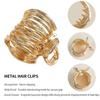 Fashion Gold Color Hollow Geometric Hair Clips Metal Hair Claw Cross Hairclip Headband Hairpin HairCrab Women Hair Accessories