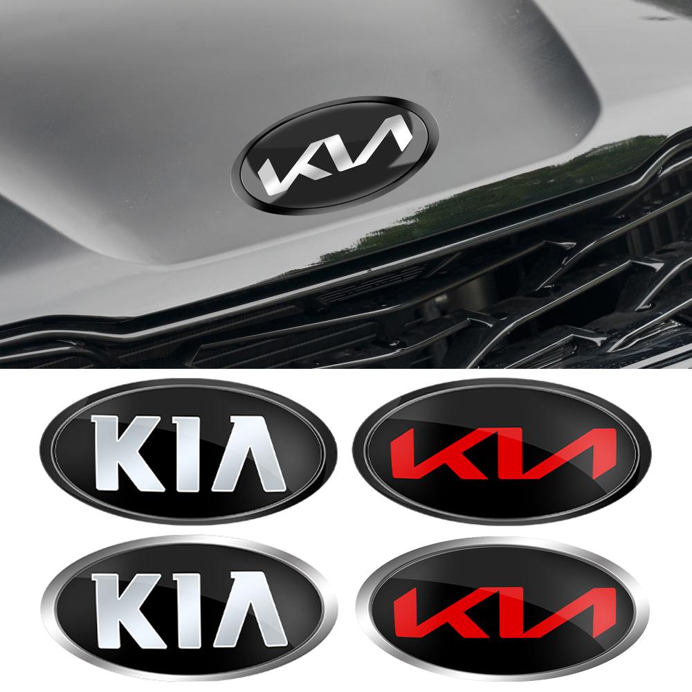AABJA1 KIA KN Emblem Car Front Hood Rear Trunk Badge Sticker Accessories For KIA Sportage Ceed Sorento Cerato Optima Picanto Rio Soul