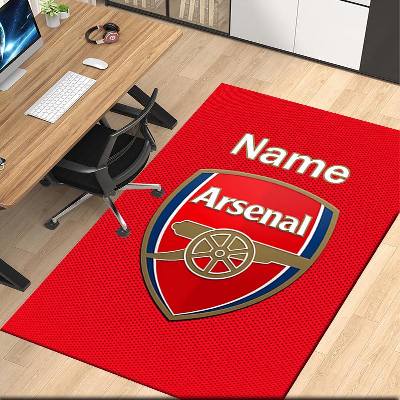 Custom Name Arsenal F.C Printed Carpet, for Office Chair Living Room Bedroom Kitchen Room Decor Gifts.