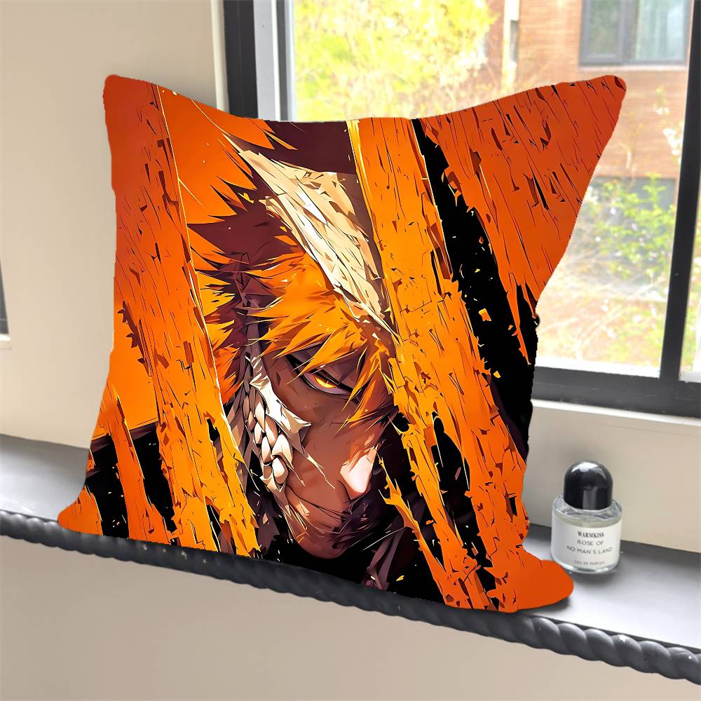1 шт. A-Аниме B-Bleach Персонаж Наволочка Квадратная Спальня Диван Отдых Комфортная Подушка Автомобиль Украшение Дома Наволочка 40x40