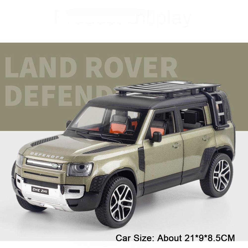 1:24 Scale Land Rover Defender LX600 Sports Car Model Toy Sound Light Pull Back Metal Models Toys Christmas Gifts for Child