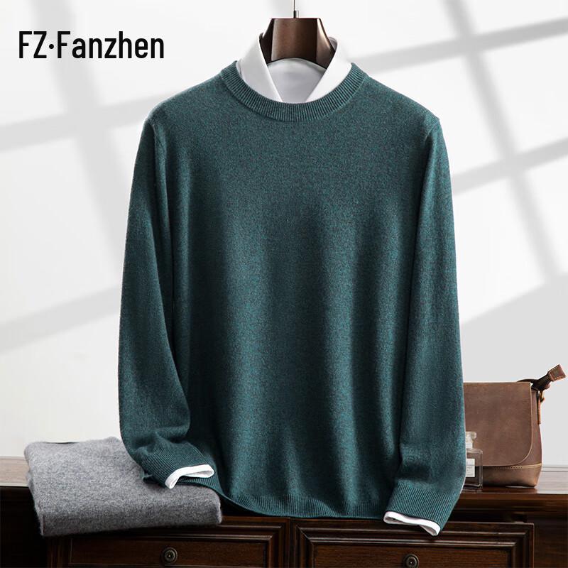 Мужской джемпер Fanzhen с круглым вырезом из смесовой кашемировой пряжи