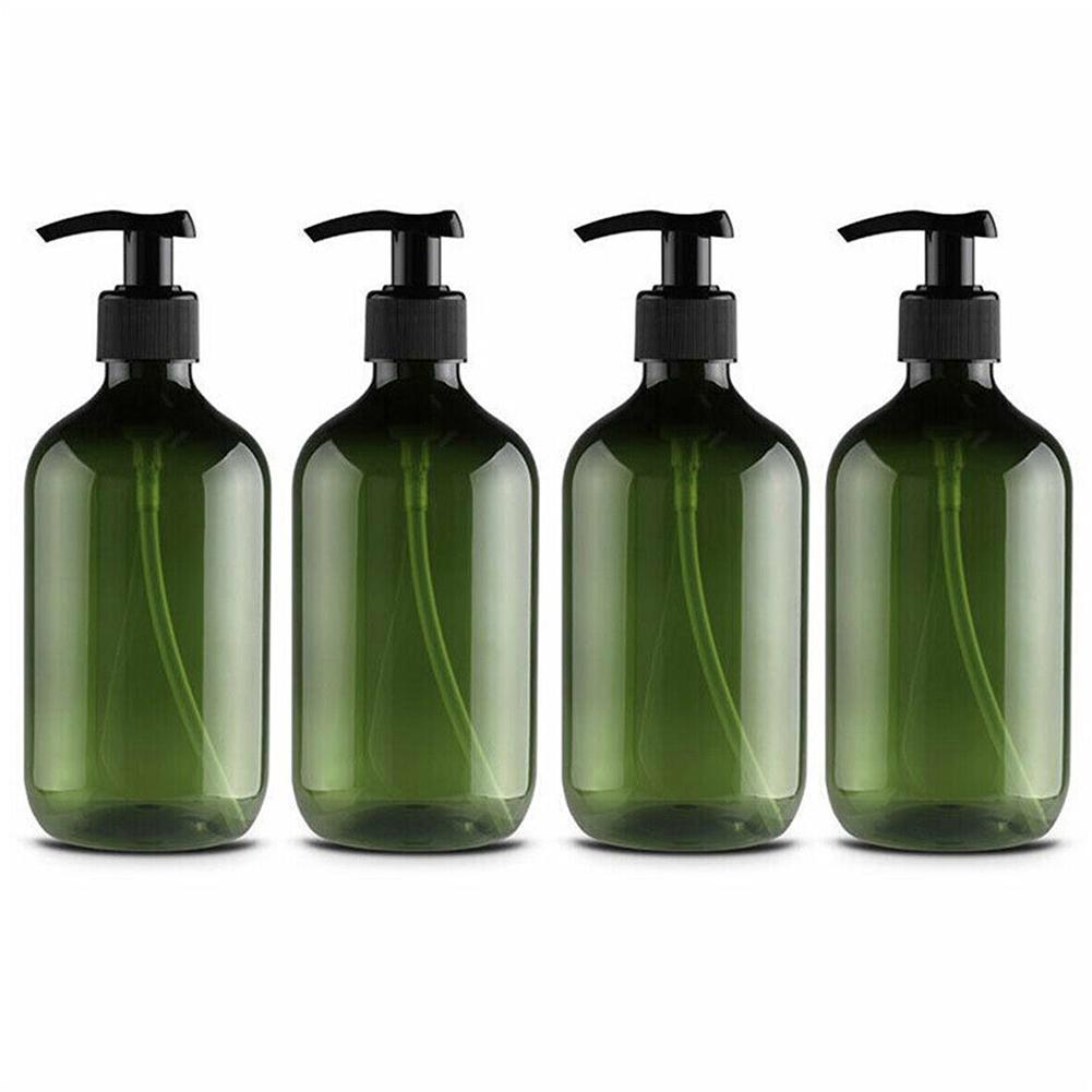 4Pcs Spray Bottles 500ml Shampoo Conditioner Dispenser Bottles Bathroom Plastic Empty Refillable Pump Lotion Bottle Containers