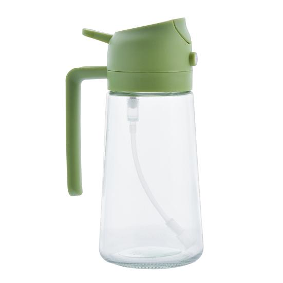 470ml 2-in-1 Oil Dispenser Food Grade BPA Free Leak Resistant Large Capacity Oil Sprayer Storage Bottle with Handle
