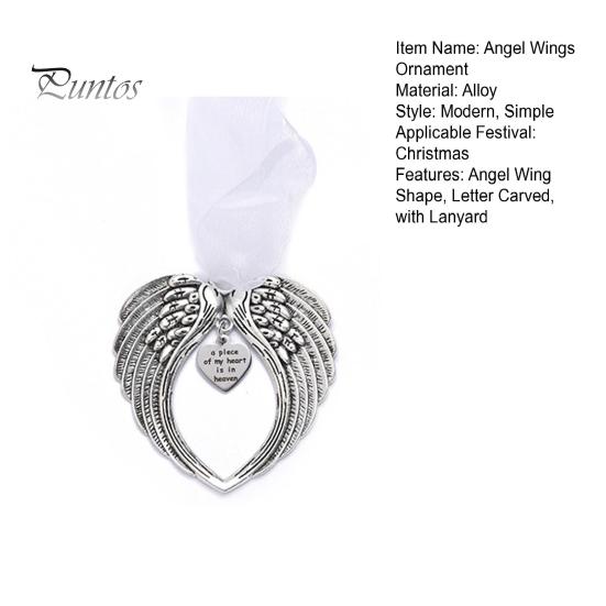 Рождественский мемориальный орнамент с крыльями ангела и ремешком, подвесной кулон в виде рождественской елки, подарок сочувствия
