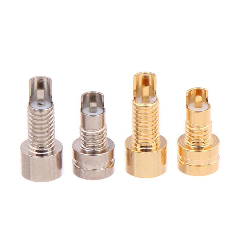 1/2Pcs Universal Pin Socket Female Socket Mmcx Pure Copper Gold Plated Built-In Hreaded Nut Holder Headphone Plug