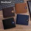 Мужской кошелек трифолд большой вместимости с множеством отделений для карт и откидным карманом для монет