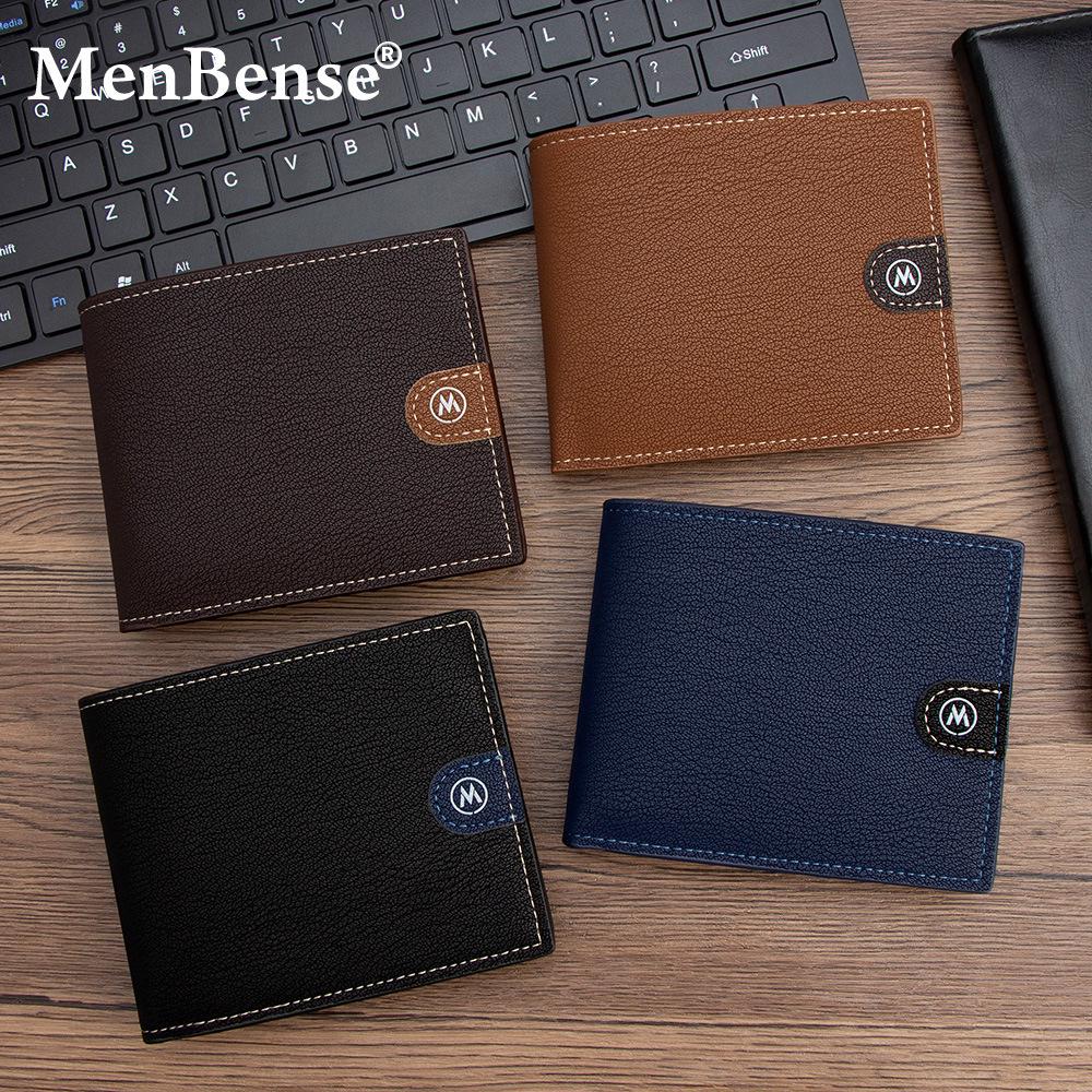 Мужской кошелек трифолд большой вместимости с множеством отделений для карт и откидным карманом для монет