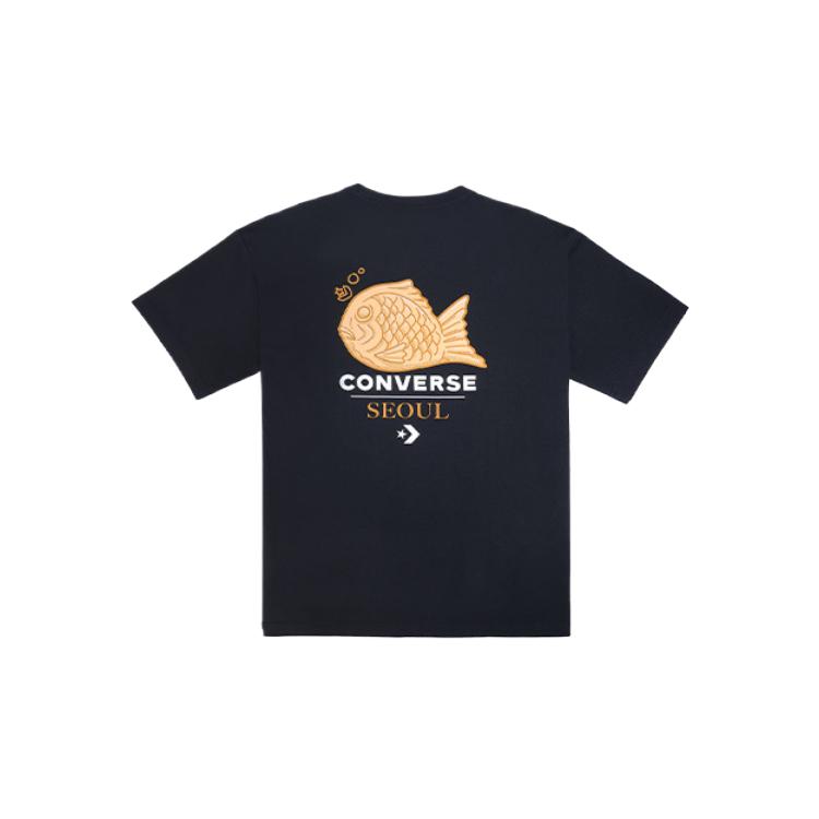 Converse T Shirts Men's Black Crew Neck MCH647-023