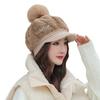Soft Duck Tongue Cap Fluffy Plush Winter Hat Fashion Visors Hat  Women Girl