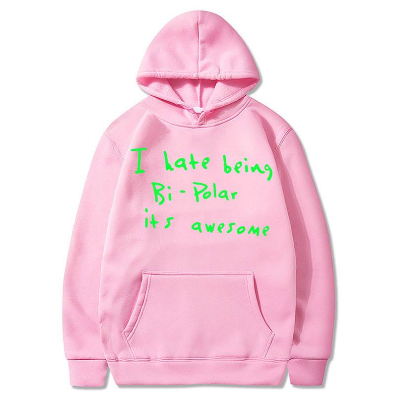 Rapper Kanye West I Hate Being Bipolar Album Hoodies Unisex Fashion Vintage Hip Hop Sweatshirt Fleece Loose Casual Tracksuit