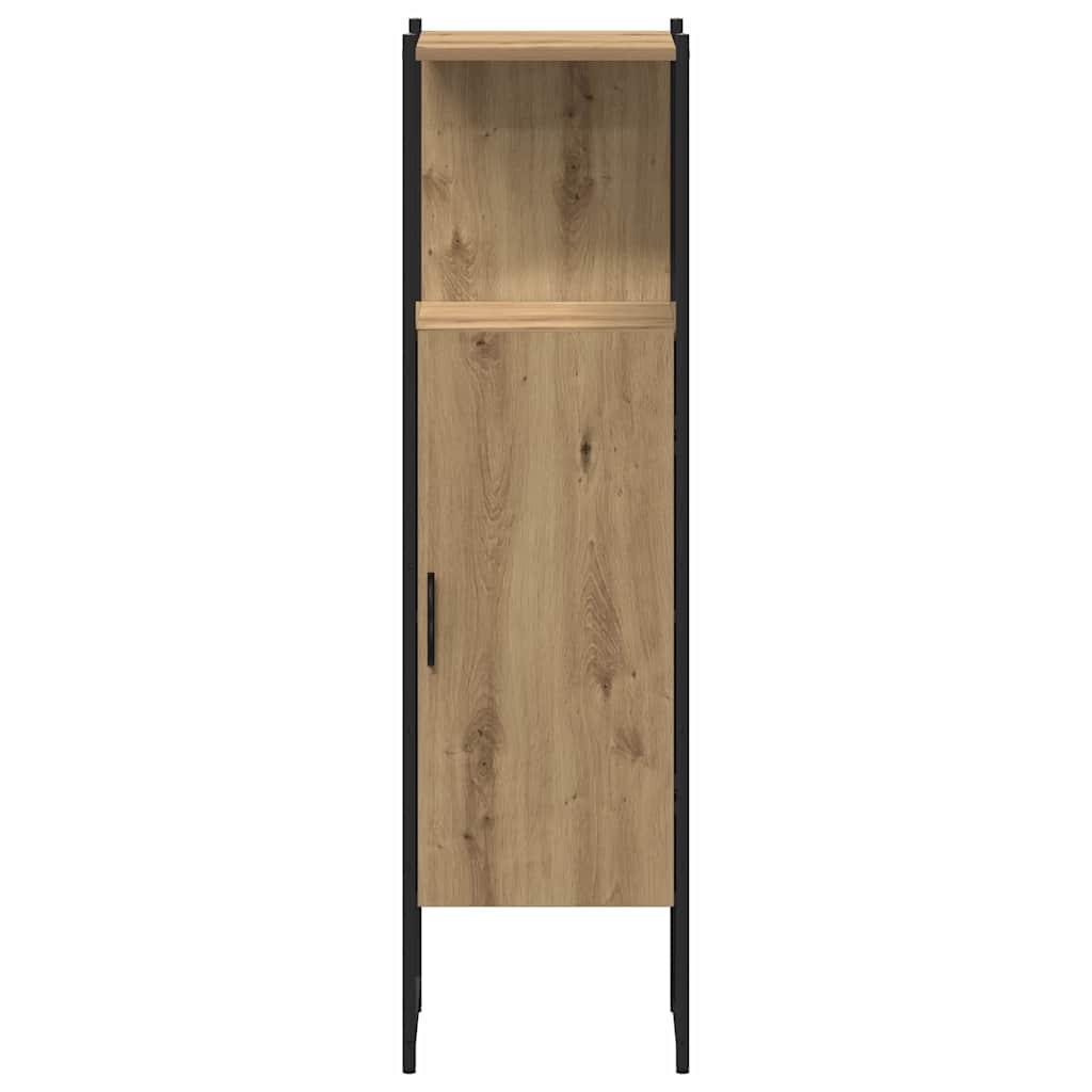 Bathroom Furniture Set with Shelf and Door 4 pcs Brown Particleboard