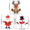 3pcs/set Santa Claus Santa Claus Pendant Cartoon Christmas Wall Hanging  Holiday Party