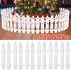 1 Set PVC Barrier White Fence Decorations Durable Hollow-Out Festive Surround Fence Winter Christmas Tree Holiday 30x10cm