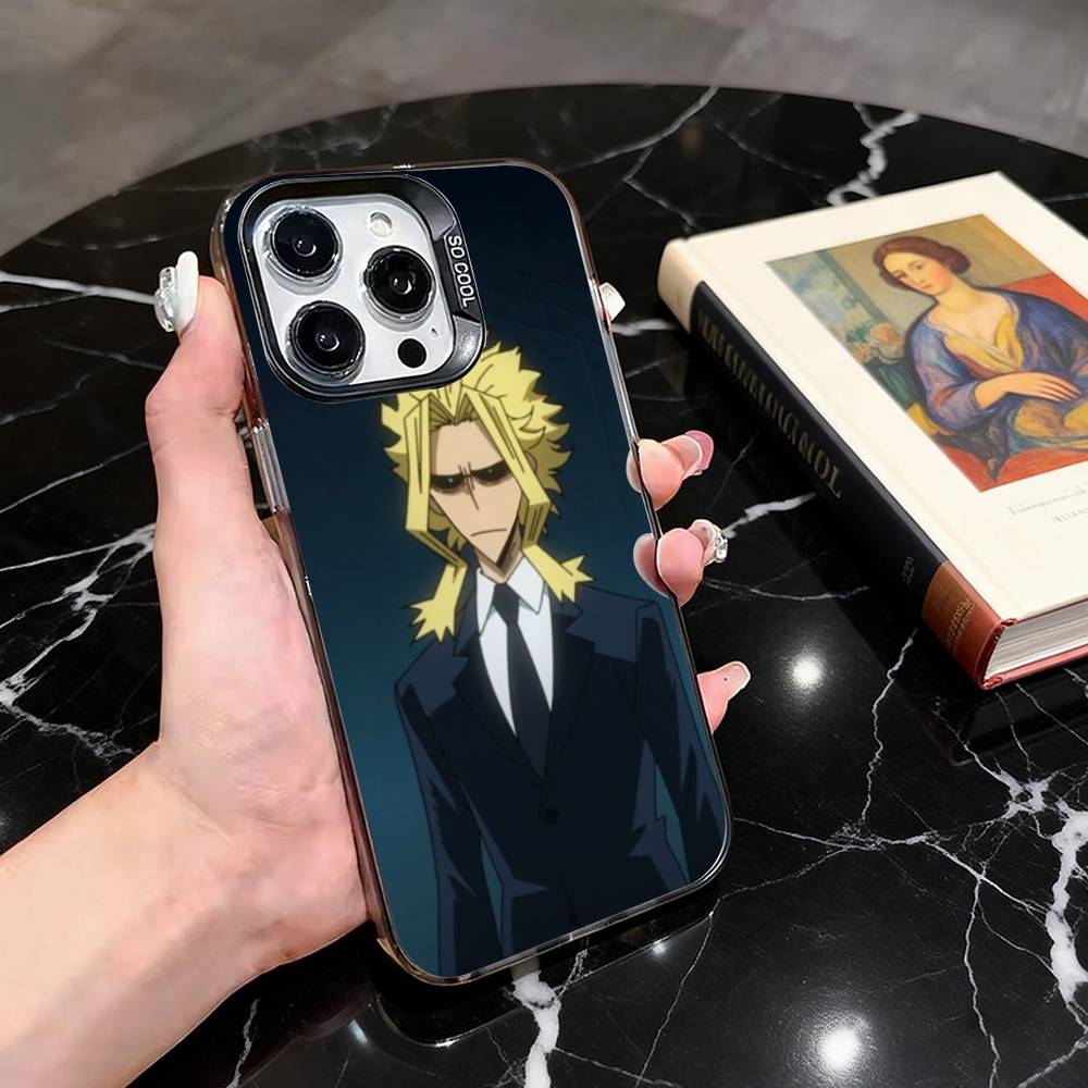 A-All M-Might T-Toshinori Y-Yagi-AMTY Phone Case For iPhone 17,16,15,14,13,12,11 Plus,Pro Max,XS,Colorful Silver Black Cover