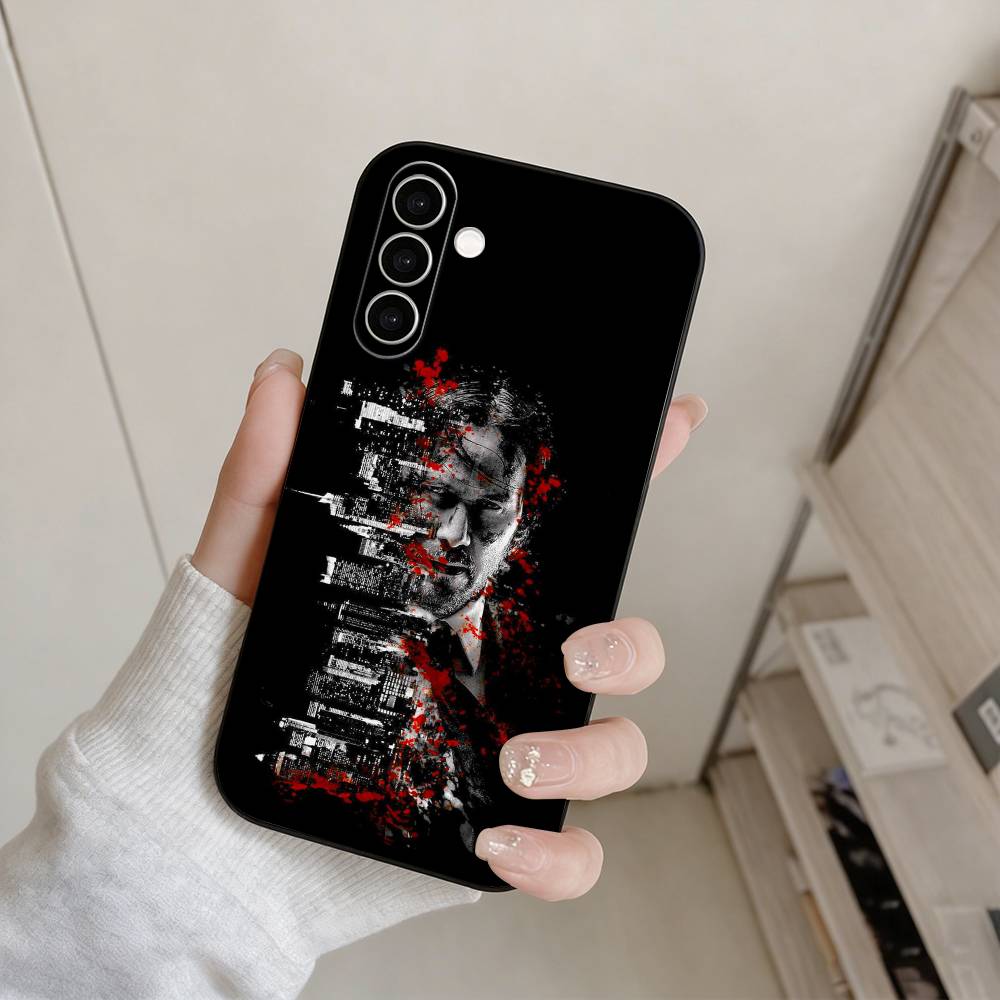 Чехол для телефона M-Movie Character J-John W-Wick для Samsung Galaxy A73, A72, A71, A70, A53, A52, A51, Другие Мягкий Черный Чехол