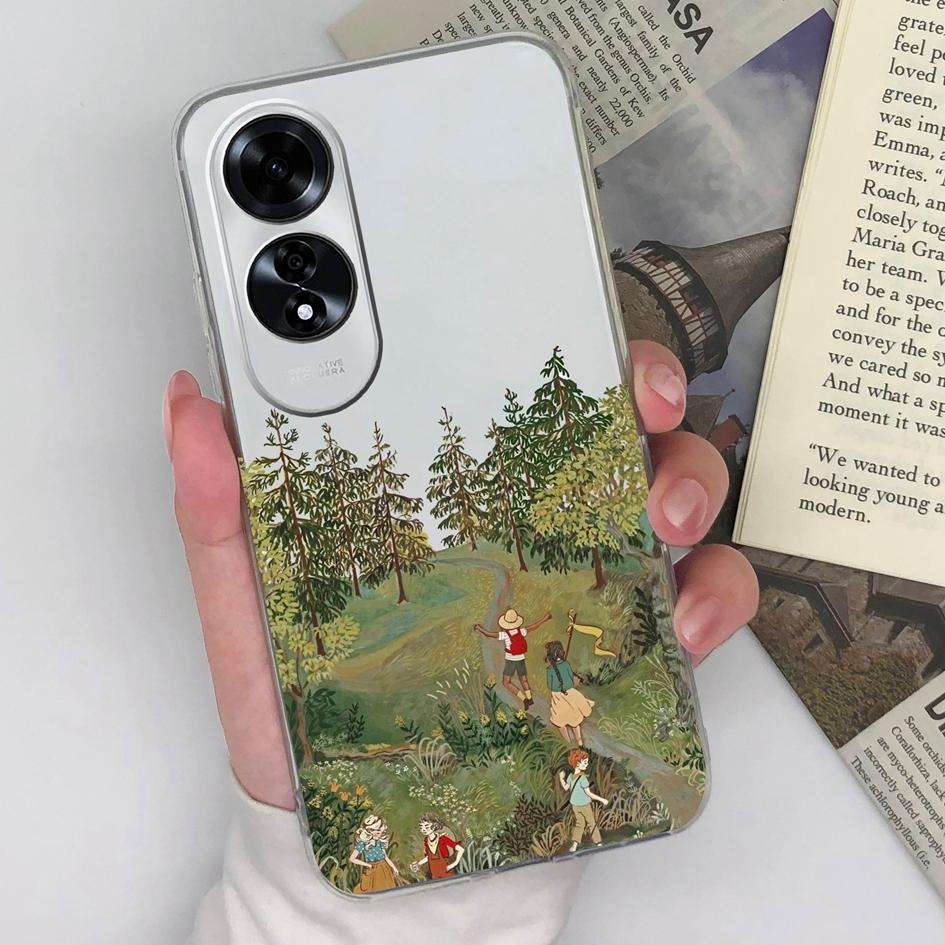 Модный чехол для девочек и мальчиков для OPPO A59 5G A60 4G Realme C61 C63 Reno12 Pro задняя крышка прозрачный силиконовый мягкий ТПУ супер противоударный чехол-бампер для OPPO