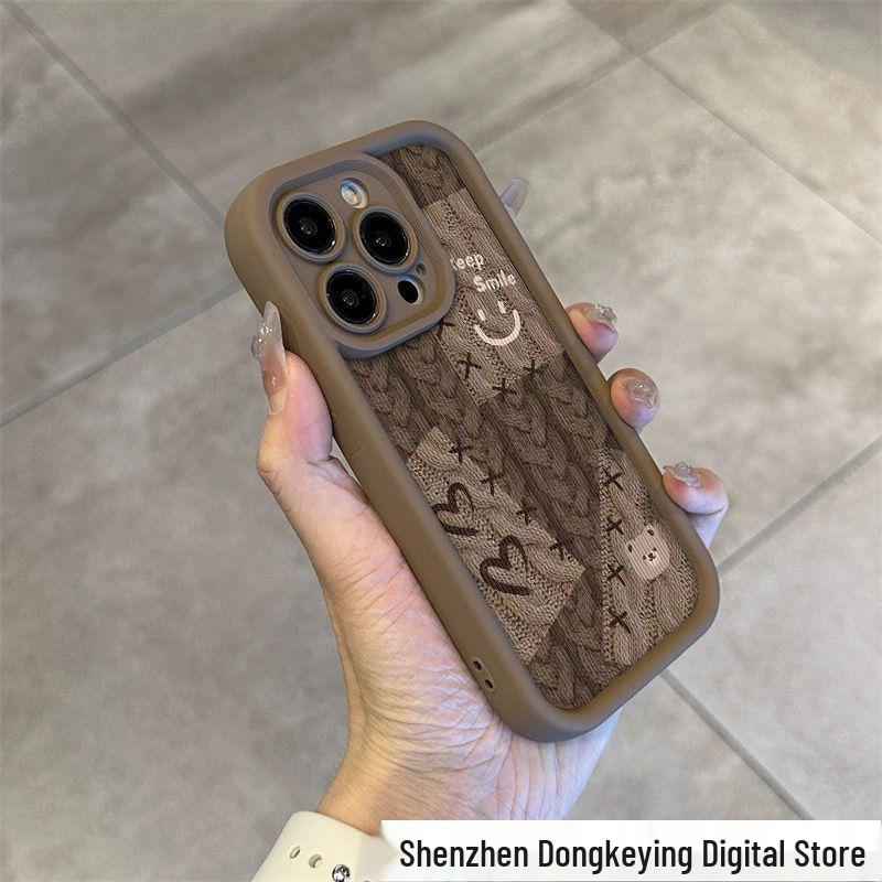 Коричневый силиконовый чехол для телефона iPhone Xr/11/12/13/14 Pro Max/15 – Премиальное ощущение