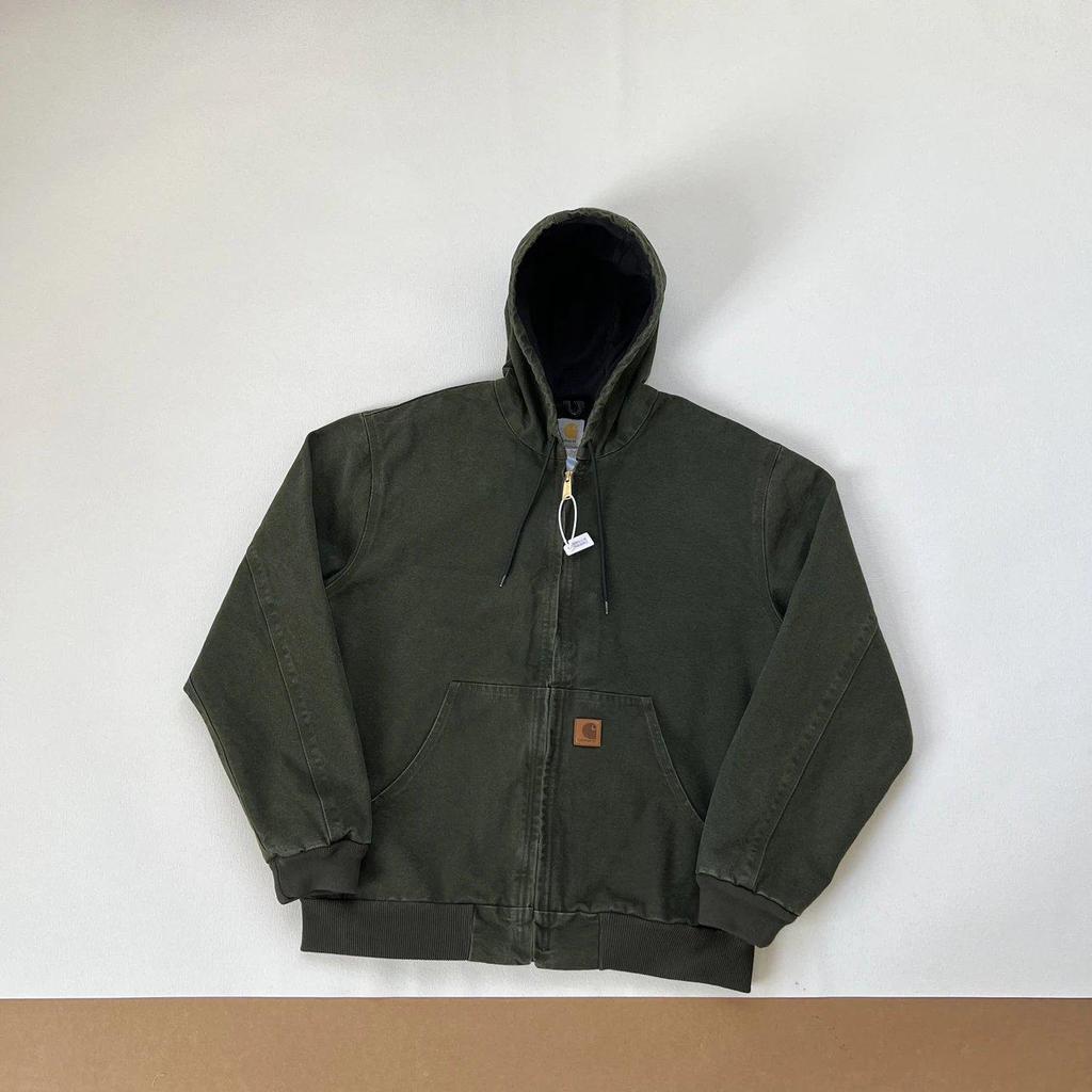 J25 Тяжелая стираная J130 Куртка-бомбер с капюшоном, потертая, винтажная, для автомобиля